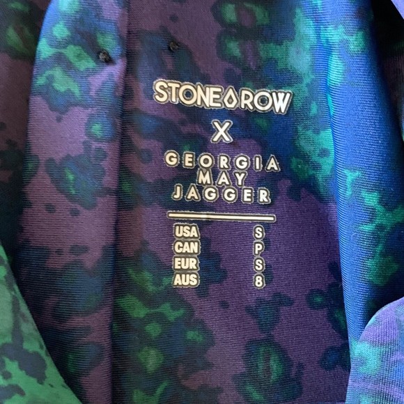 Volcom Stone Row x Georgia May Jagger Swimsuit S One Piece Green Blue - Picture 6 of 7